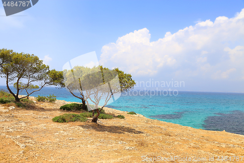 Image of Beautiful view with turquoise sea of Majorca, Spain