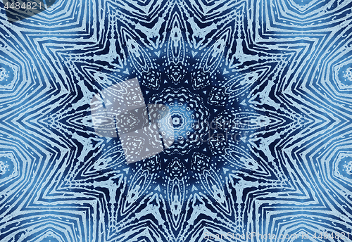 Image of Bright blue abstract concentric pattern