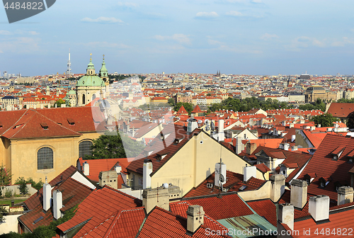 Image of Beautiful aerial view of old Prague