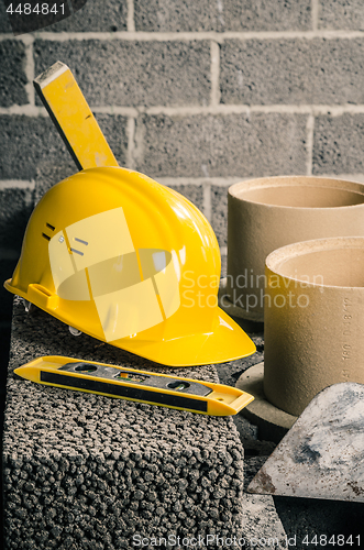 Image of construction of a modular chimney