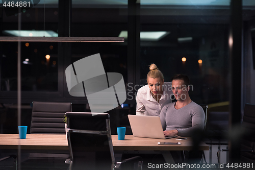 Image of young designers in the night office