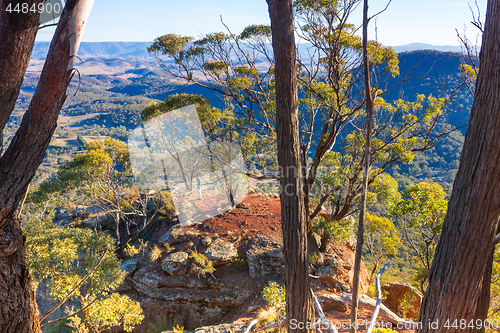 Image of Young man out on a cliff Blue Mountains