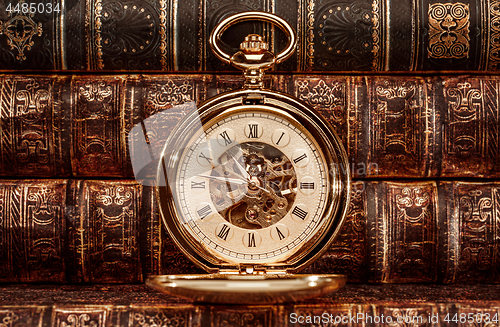 Image of Close up on vintage clock