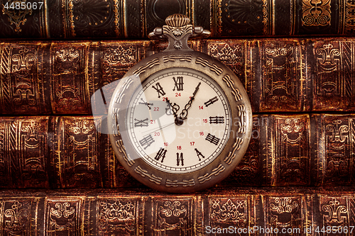 Image of Close up on vintage clock