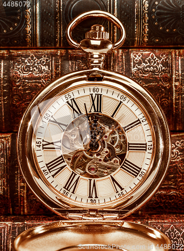 Image of Close up on vintage clock