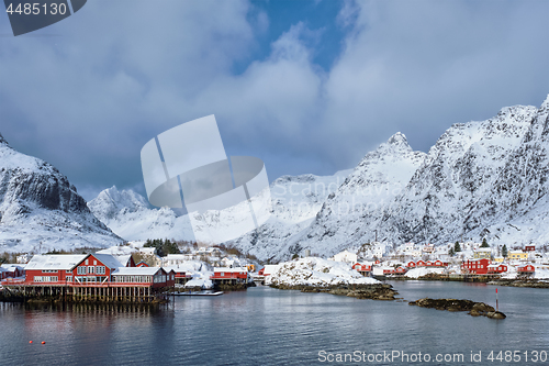 Image of \"A\" village on Lofoten Islands, Norway