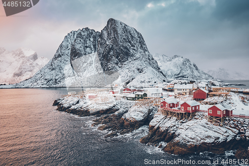 Image of Hamnoy fishing village on Lofoten Islands, Norway