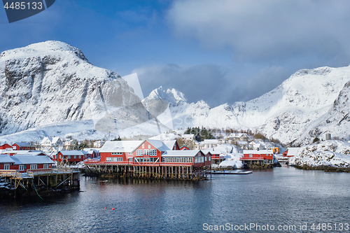 Image of \"A\" village on Lofoten Islands, Norway