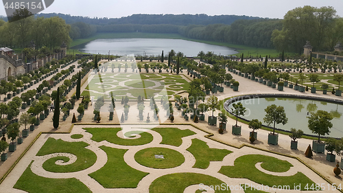 Image of The famous gardens of the Royal Palace of Versailles near Paris