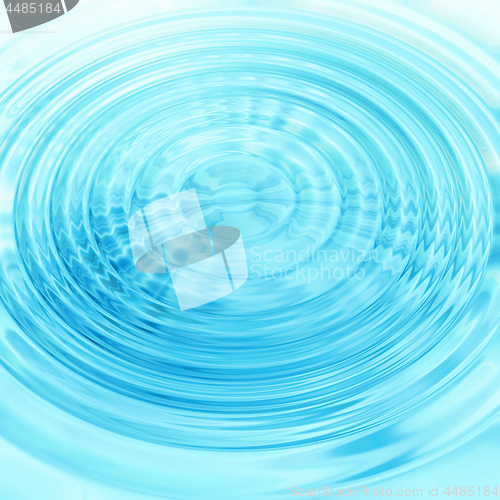 Image of Abstract blue circular water ripples