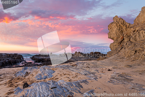 Image of Sunrise skies over Queen Victoria Rock Australia