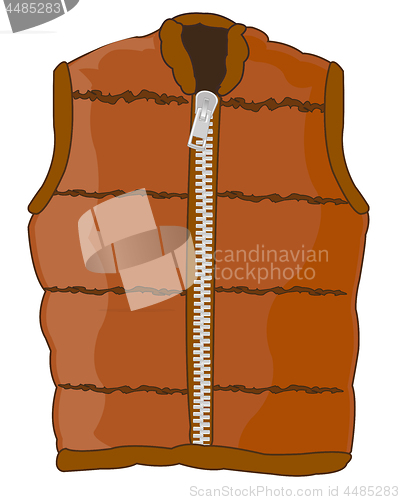 Image of Cloth waistcoat on white background is insulated