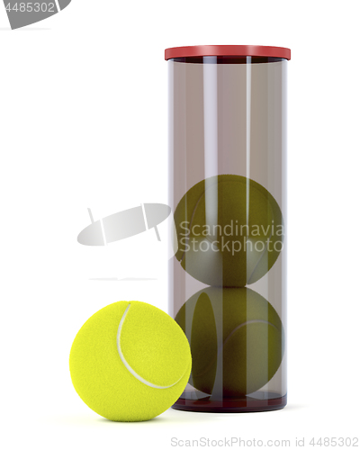 Image of Tennis balls on white