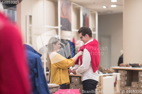 Image of couple in  Clothing Store