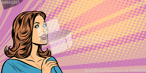 Image of Pop art woman profile