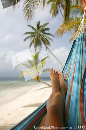 Image of Woman in a Hammock