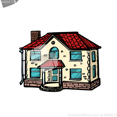 Image of house isolate on white background
