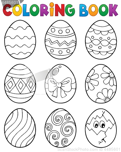 Image of Coloring book Easter eggs theme 3
