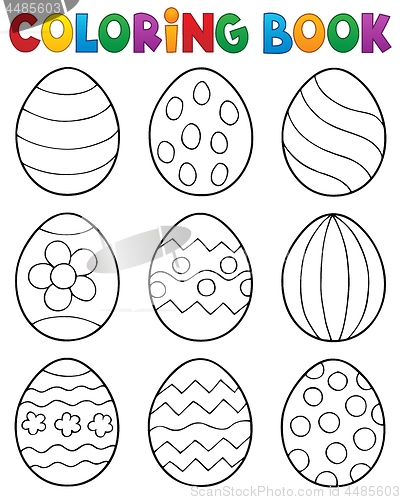Image of Coloring book Easter eggs theme 2