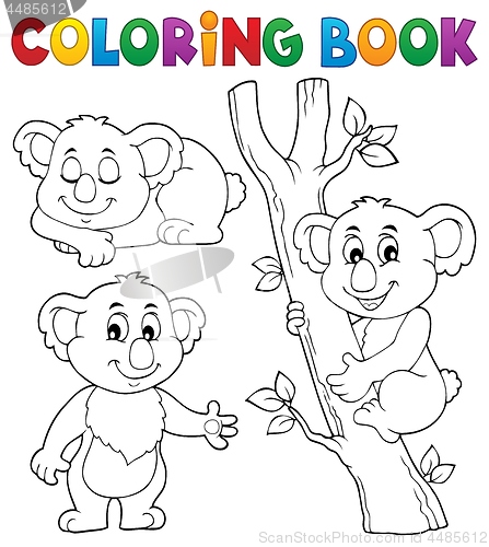 Image of Coloring book koala theme 1