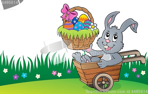 Image of Easter bunny in wheelbarrow image 4