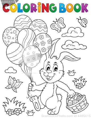 Image of Coloring book Easter rabbit topic 2