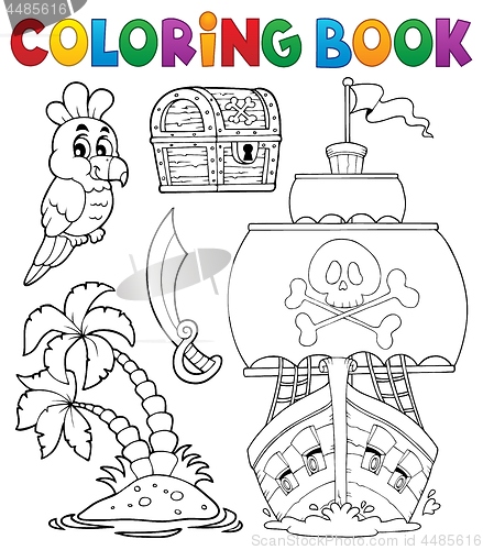 Image of Coloring book pirate thematics 2