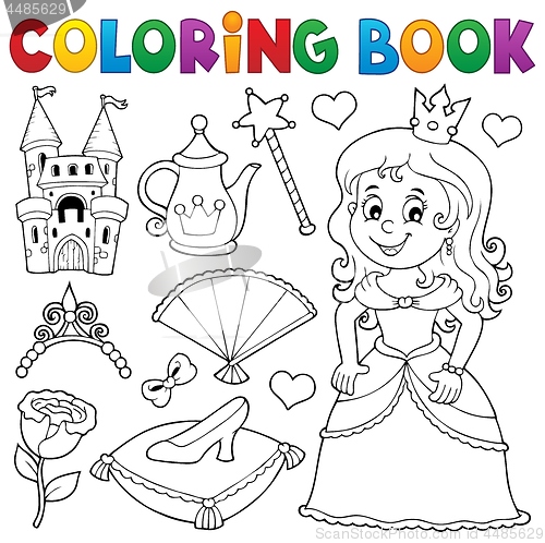 Image of Coloring book princess topic set 1