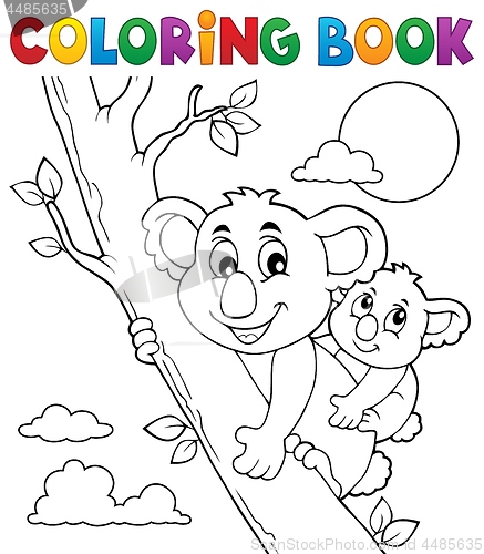 Image of Coloring book koala theme 2