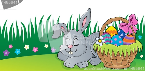 Image of Sleeping Easter bunny theme image 2