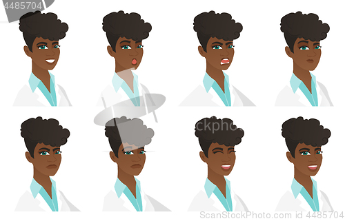 Image of Vector set of doctor characters.
