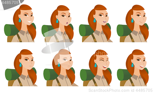 Image of Vector set of traveler characters.