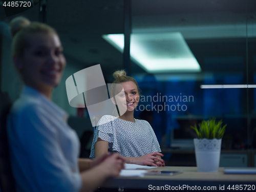 Image of Business Team At A Meeting at modern office building