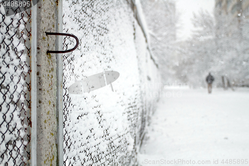 Image of Snow-covered Rabitz grid