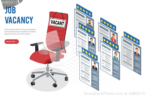 Image of Isometric Job Agency Employment and Hiring Concept