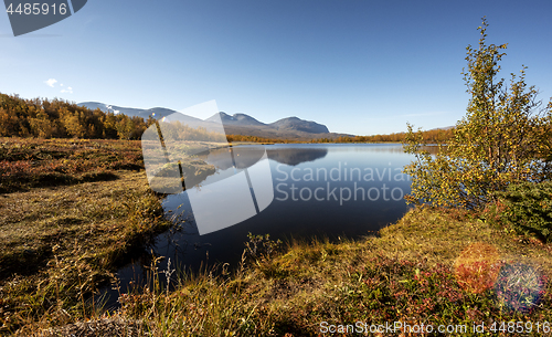 Image of Landscape with lake, Norrbotten, Sweden