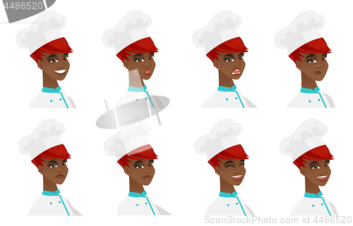 Image of Vector set of chef-cooker characters.