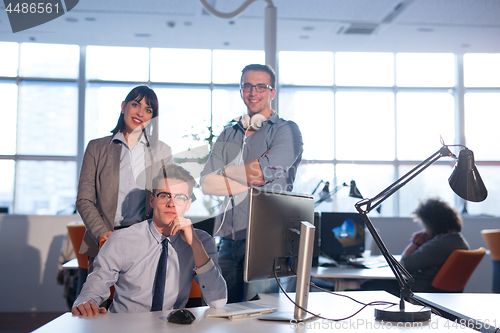 Image of Portrait of a business team At A Meeting