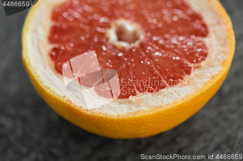 Image of close up of fresh juicy grapefruit