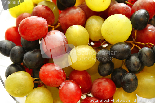 Image of Bright assortment tasty ripe grapes
