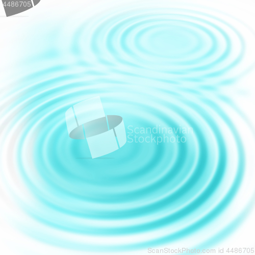 Image of Abstract blue circular water ripples