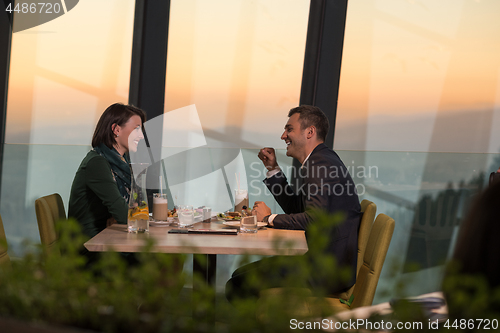 Image of Couple on a romantic dinner at the restaurant