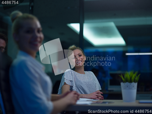 Image of Business Team At A Meeting at modern office building