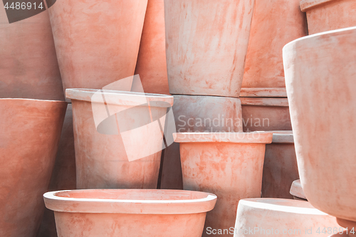 Image of Texture of clay flowerpots