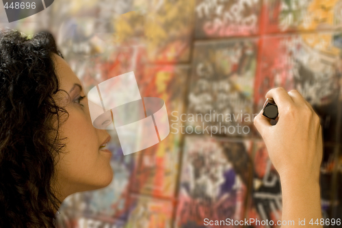 Image of painting on a brick wall
