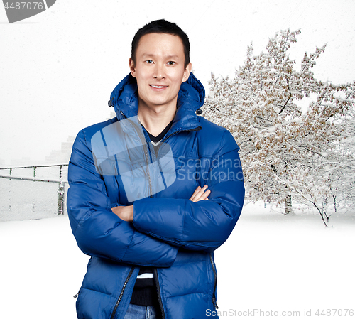 Image of Asian man in Blue