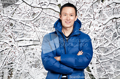 Image of Asian man in Blue