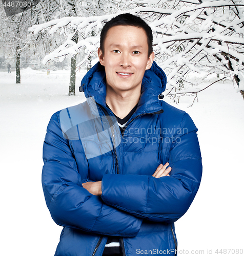 Image of Asian man in Blue