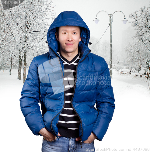 Image of Asian man in Blue