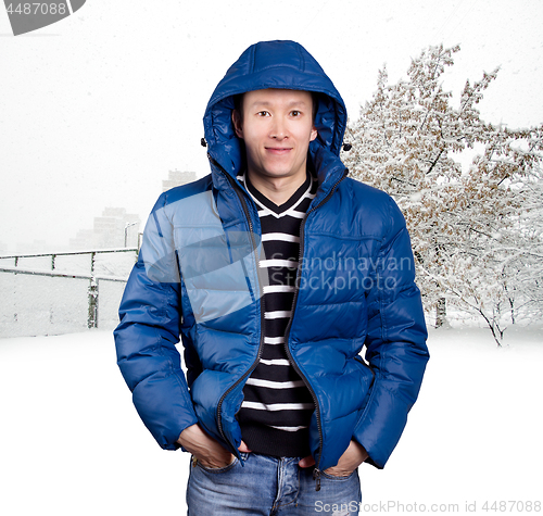 Image of Asian man in Blue